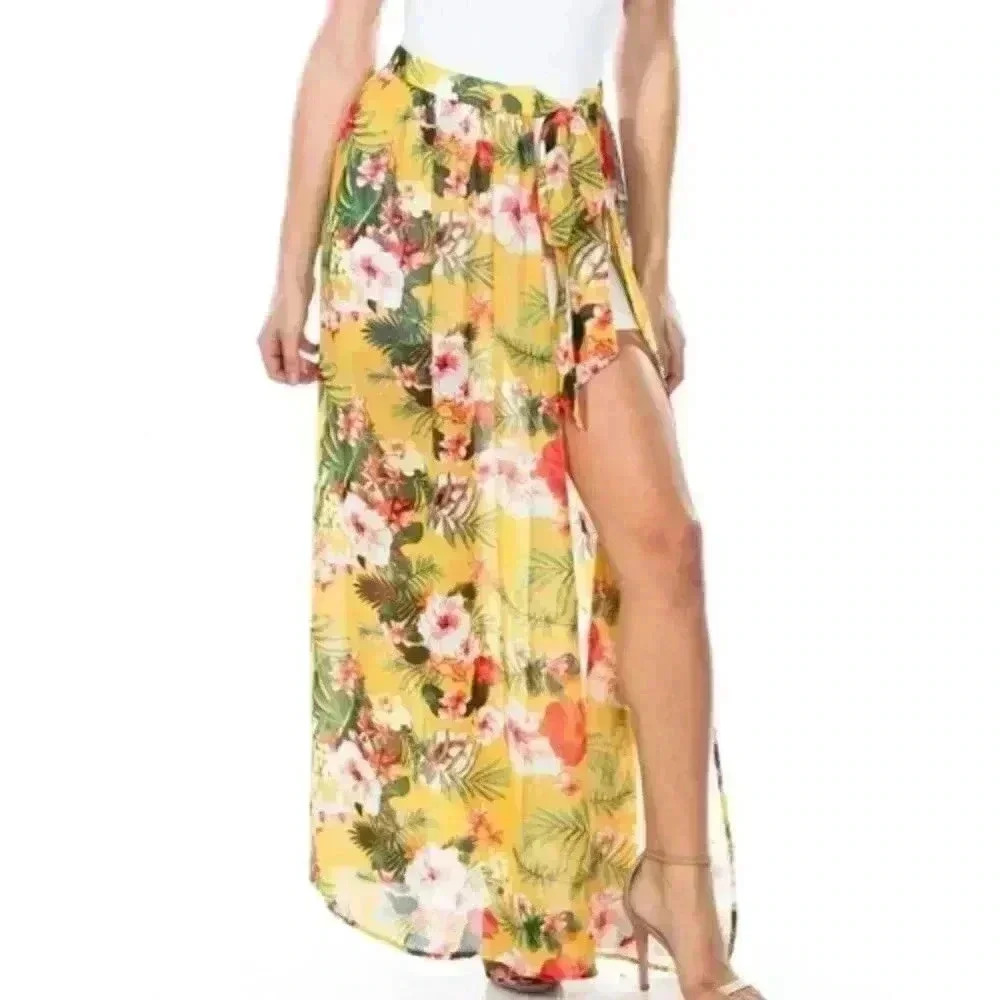 TROPICAL FLORAL SWIMSUIT COVER UP - SARONG